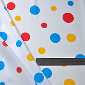 Материалы для творчества handmade. Livemaster - original item Polka dot fabric, polka dot fabric, colored polka dot fabric. Handmade.