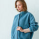 Bomber lamb Boucle Blue Demi-season women's jacket. Bombers. mozaika-rus. My Livemaster. Фото №5