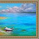 Картина маслом с морем "Бирюзовая тишина" (холст, масло). Картины. Александра (Avirego) Художник. Ярмарка Мастеров.  Фото №6