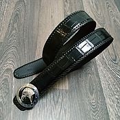 Аксессуары handmade. Livemaster - original item Belt made of genuine crocodile leather, in black color!. Handmade.