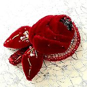Украшения handmade. Livemaster - original item Brooch-pin: Velvet rose in Dior style. Handmade.