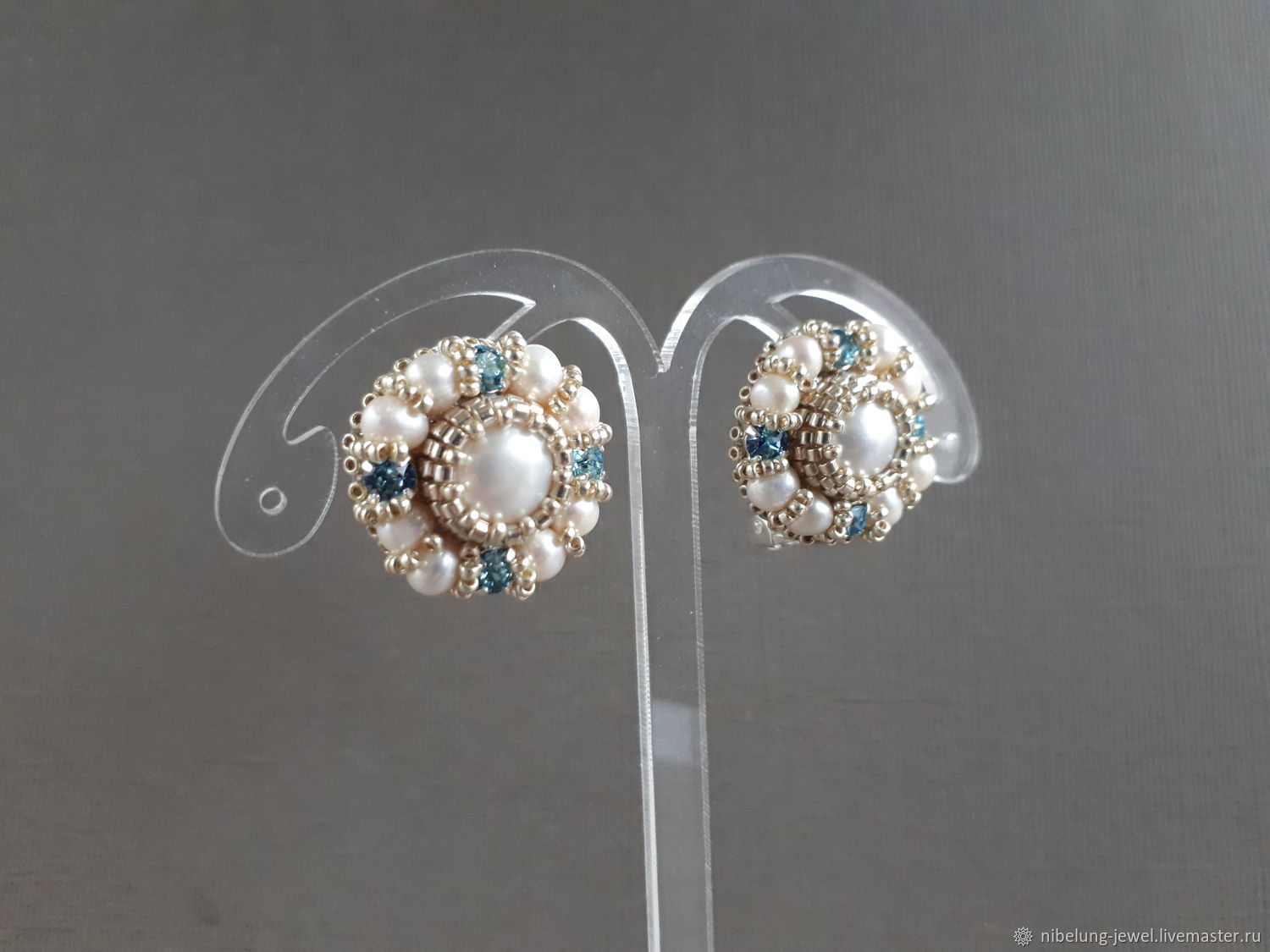 Белые клипсы для ушей с жемчугом, жемчужные серьги клипсы из бисера ...