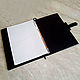 Cover daily planner black leather with rings, A4. Diaries. gr-podarkin. My Livemaster. Фото №4