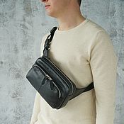 Сумки и аксессуары handmade. Livemaster - original item Men`s leather crossbody bag 