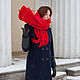 Red scarf with tassels. Scarves. SweetMarket (sweetmarket). Online shopping on My Livemaster.  Фото №2