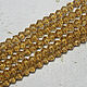 Biconuses 3 mm 60 pcs on a thread Beige dark. Beads1. agraf. Online shopping on My Livemaster.  Фото №2