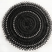 Для дома и интерьера handmade. Livemaster - original item Napkin black 35 cm textured volumetric. Handmade.