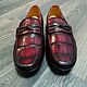 Moccasins made of genuine crocodile leather, in maroon color!. Moccasins. SHOES&BAGS. My Livemaster. Фото №4