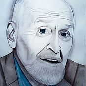 Картины и панно handmade. Livemaster - original item Portrait Of Drozdov N. Scientist and TV presenter. Handmade.