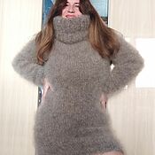 Пушистый длинный мохеровый свитер унисекс