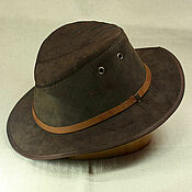 Аксессуары handmade. Livemaster - original item Suede flat brim trilby hat TRL-14. Handmade.