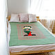 Knitted plaid bedspread 'Soldier on guard of sleep'', Gifts for February 23, Astrakhan,  Фото №1