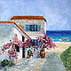 Painting with the sea, A house on the shore, oil on canvas, Pictures, Izhevsk,  Фото №1