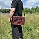 Men's leather briefcase. Men\'s bag. Lyurom Studio. My Livemaster. Фото №6