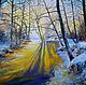 Fair masters handmade,original work,oil painting on canvas,covered with pine varnish,painting for interior,winter landscape

