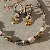 Украшения handmade. Livemaster - original item Jewelry sets with fluorite in vintage style 