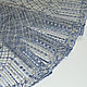  3,0 м Сетка с  вышивкой мотивы ар-деко сизо-голубая, Ткани, Москва,  Фото №1