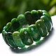 Bracelet African jade verdite green with a cut, Bead bracelet, Moscow,  Фото №1