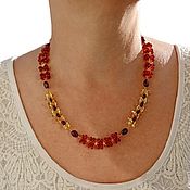 Работы для детей, handmade. Livemaster - original item Amber beads Beautiful amber beads jewelry as a gift to mom wife. Handmade.