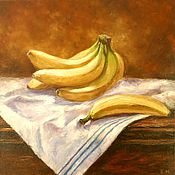 Картины и панно handmade. Livemaster - original item Oil painting Bananas. Handmade.
