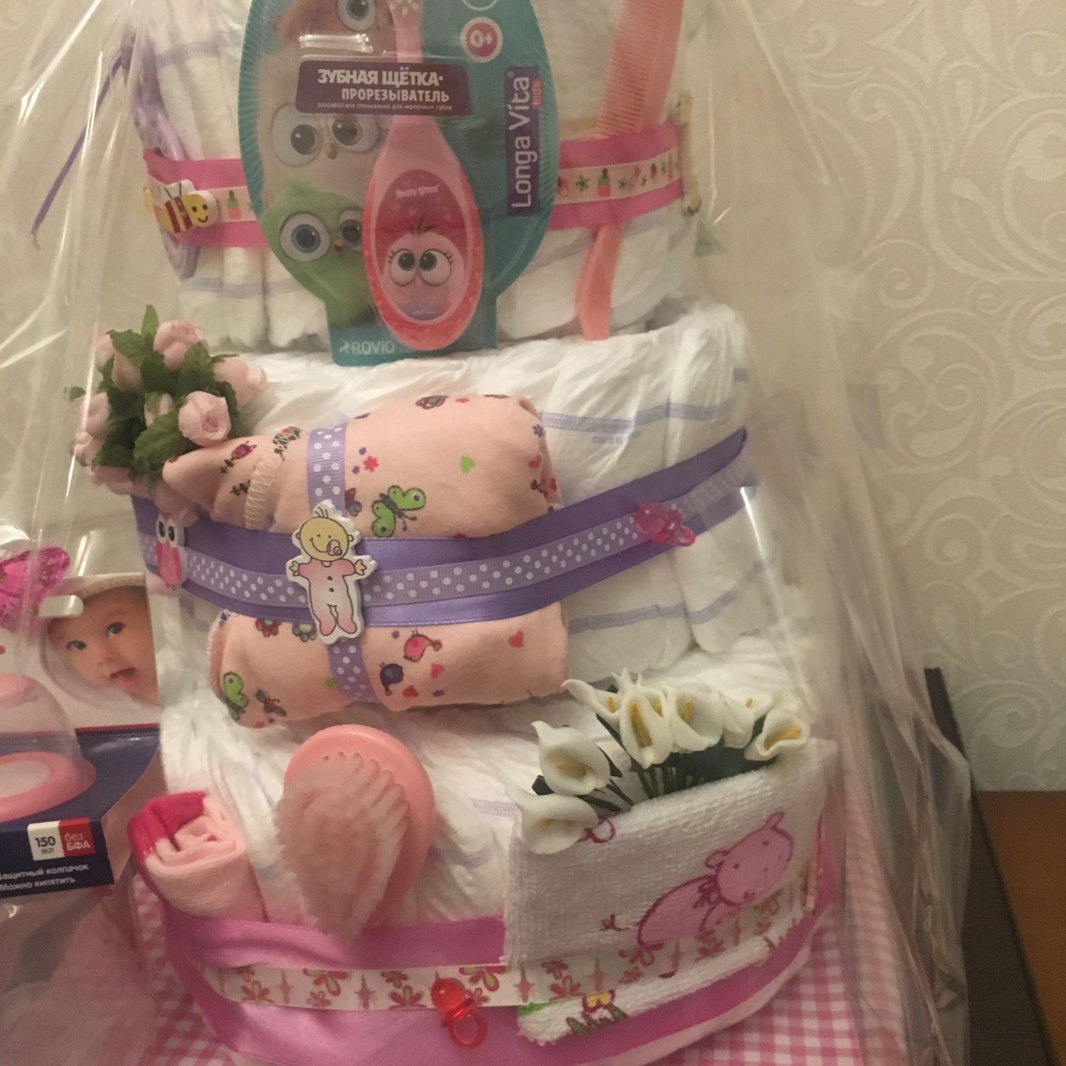 Торт из памперсов в интернет-магазине Ярмарка Мастеров по цене 2900 ...