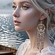 Серьги "Королева дождя"/можно клипсы/ с хрусталем и стразами. Серьги классические. Украшения для настроения (irish-bijou). Ярмарка Мастеров.  Фото №8