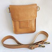 Сумки и аксессуары handmade. Livemaster - original item Bag leather pocket over the shoulder, waist. Barkhan.. Handmade.