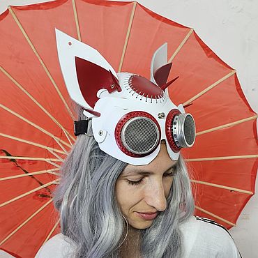 Субкультуры ручной работы. Ярмарка Мастеров - ручная работа Маска Kitsune, кожа, Китсуне. Handmade.
