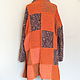 Knitted Orange coat: Orange square. Coats. vyazanaya6tu4ka. Online shopping on My Livemaster.  Фото №2