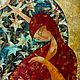Принт на бумаге современная авторская икона Дева Мария формат А4, Панно, Санкт-Петербург,  Фото №1