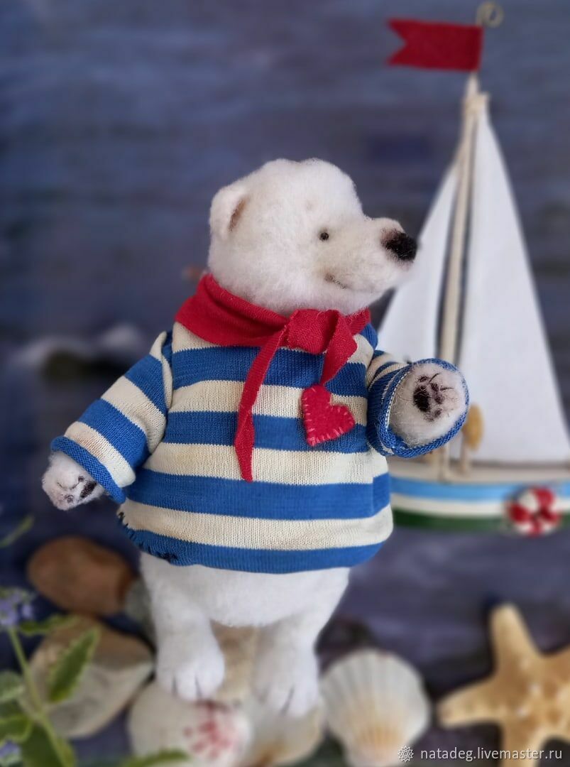Мишка-морячок и корабль \"Мечта\". Авторская игрушка в интернет-магазине ...