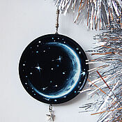 Сувениры и подарки handmade. Livemaster - original item Christmas gifts: The moon and stars. author`s hand painted.. Handmade.