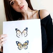 Картины и панно handmade. Livemaster - original item Pictures: Butterflies watercolor. Handmade.