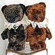 mini teddy bears. Coal and Yantarik.12cm. Stuffed Toys. silvanatabears. Online shopping on My Livemaster.  Фото №2