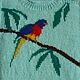 Mint jumper with parrot. Sweaters and jumpers. 4 children-baby. Online shopping on My Livemaster.  Фото №2
