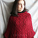 Белое пончо Four Seasons. Пончо. IRINA GRUDKINA Handmade Knitwear. Ярмарка Мастеров.  Фото №5