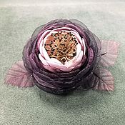 Украшения handmade. Livemaster - original item BlackBerry Rum. Brooch - handmade flower made of fabric. Handmade.