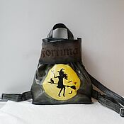 Сумки и аксессуары handmade. Livemaster - original item Leather backpack with painting.Magical.For luck and luck.. Handmade.