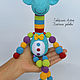 Giraffe Is blue with a beaded toy crochet. Teethers and rattles. Zzabava. My Livemaster. Фото №4