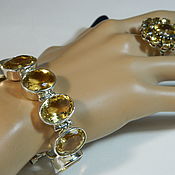 Винтаж handmade. Livemaster - original item Bracelet Sunny with Citrine silver.. Handmade.