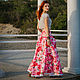 Boho long skirt 'may rose'. Skirts. Kupava - ethno/boho. Online shopping on My Livemaster.  Фото №2