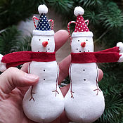 Подарки к праздникам handmade. Livemaster - original item Snowmen on the Christmas tree Christmas tree toys New Year 2024 year of the dragon. Handmade.