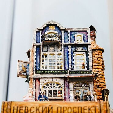 Для дома и интерьера ручной работы. Ярмарка Мастеров - ручная работа Домики: композиция Невские проспект. Handmade.