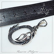 Материалы для творчества handmade. Livemaster - original item The base for the pendant, insert 18h25 mm silvering Russia. Handmade.