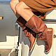 STELLA - Летние перфорирова сапоги ручной работы из рыжей кожи, Сапоги, Римини,  Фото №1
