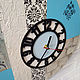 Large wall clock 'Etude in blue tones'. Watch. Zuli. Online shopping on My Livemaster.  Фото №2