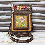 Сумки и аксессуары handmade. Livemaster - original item Bag-pocket, delicatessen, Belt bag, Patchwork, Botany, Embroidery. Handmade.
