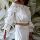 Блузка бохо богемный шик Cream Lace, Блузки, Оренбург,  Фото №1