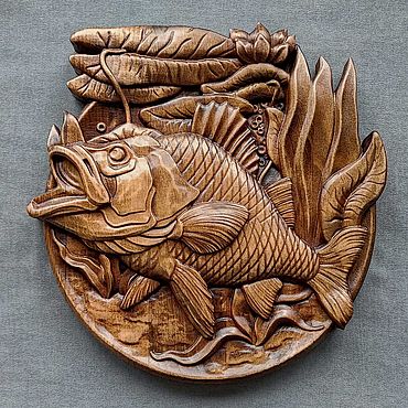 Картины и панно ручной работы. Ярмарка Мастеров - ручная работа Окунь. Handmade.