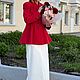 Жакет приталенный красный. Жакеты. LAMPASOVABRAND. Ярмарка Мастеров.  Фото №5